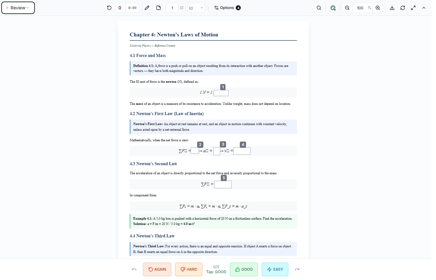 Practicing with scratch pad - writing formulas by hand for active recall